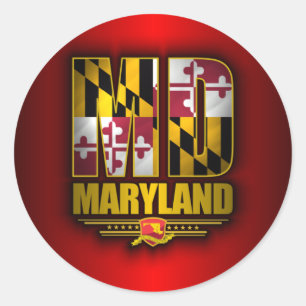 Sticker Rond Le Maryland (MD)