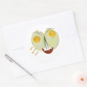 Sticker Rond Le matin, face d'oeuf du monde (Enveloppe)