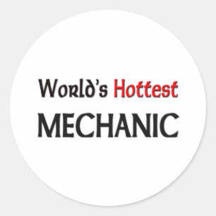 Sticker Rond Le mécanicien le plus chaud des mondes