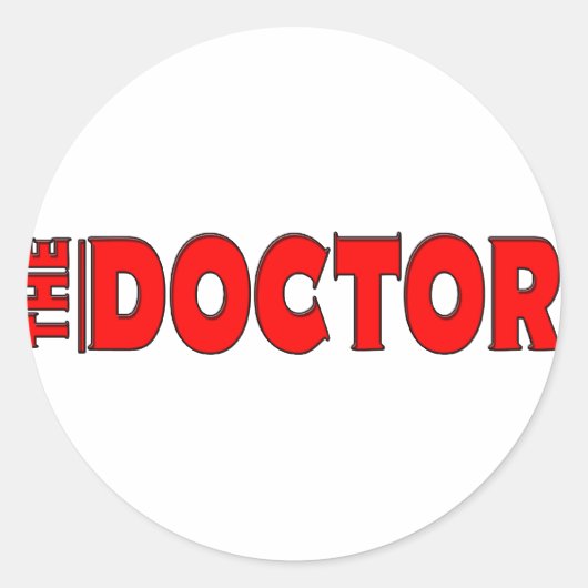 STICKER ROND LE MÉDECIN - VOUS AVEZ COMPRIS ? (Devant)
