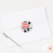 Sticker Rond Le meilleur ami d'animal familier (Enveloppe)