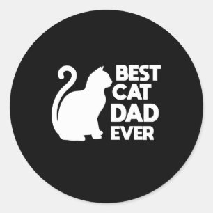 Sticker Rond Le meilleur amoureux des chats toujours mignon de