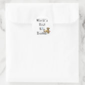 Sticker Rond Le meilleur Big Brother du monde (Sac)