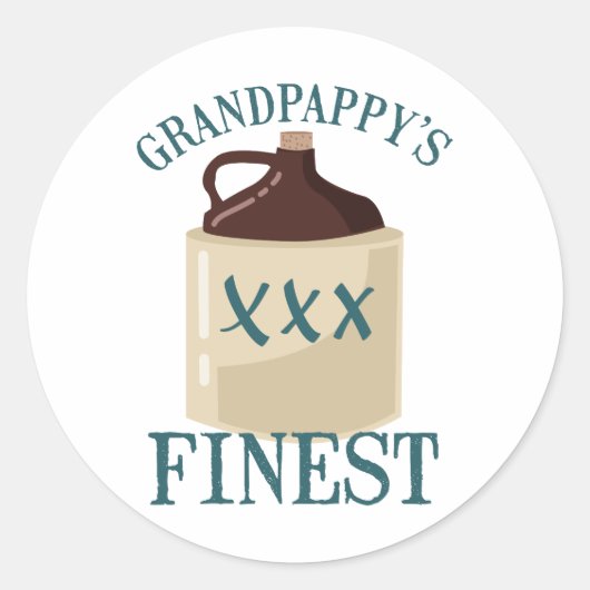 Sticker Rond Le meilleur de grand-papy (Devant)