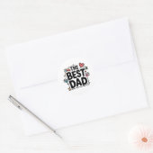 Sticker Rond Le meilleur design de texte papa (Enveloppe)