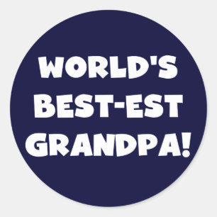 Sticker Rond Le meilleur grand-père du monde en noir ou blanc