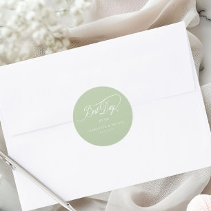 Sticker Rond LE MEILLEUR JOUR JAMAIS ! Élégant, Mariage