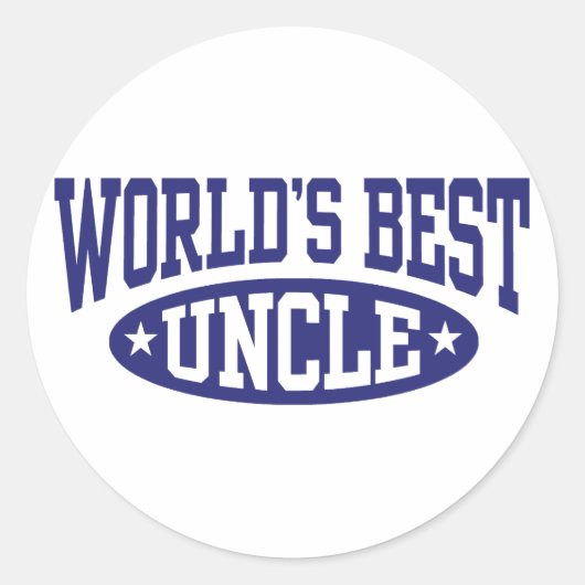 Sticker Rond Le meilleur oncle du monde (Devant)