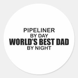 Sticker Rond Le meilleur papa du monde - Pipeliner