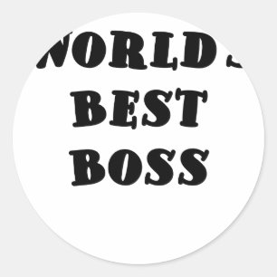Sticker Rond Le meilleur patron des mondes