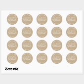 Sticker Rond Le Mélange Idéal Mariage Café Kraft Favoriser (Feuille)