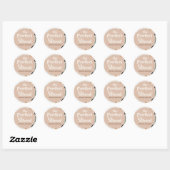 Sticker Rond Le Mélange Parfait Boho Round Wedding Favoriser (Feuille)