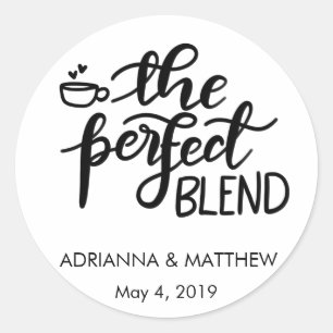Sticker Rond Le Mélange Parfait De Mariage Whimsical Favoriser