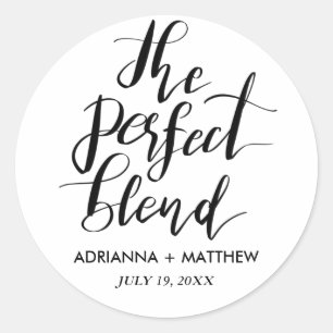 Sticker Rond Le Mélange Parfait De Mariage Whimsical Favoriser
