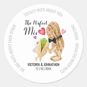 Sticker Rond Le mélange parfait d'écrous drôle Traité de mari