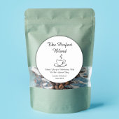 Sticker Rond le mélange parfait, mariage merci café