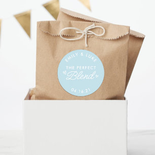 Sticker Rond Le Mélange Parfait Minimaliste Mariage Café Favori