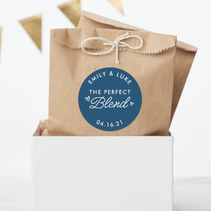 Sticker Rond Le Mélange Parfait Minimaliste Mariage Café Favori