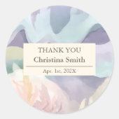 Sticker Rond Le Merci de retraite Abstrait contemporain privilé (Devant)