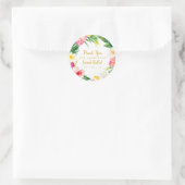 Sticker Rond Le Merci des fleurs tropicales privilégie (Sac)