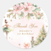 Sticker Rond Le Merci des nederland hivernaux de Nutcracker (Devant)