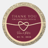 Sticker Rond Le Merci Mariage de Bourgogne privilégie (Devant)