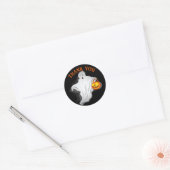 Sticker Rond Le Merci Mariage d'Halloween effrayé (Enveloppe)