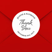 Sticker Rond Le Merci Mariage minimaliste moderne privilégie