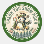 Sticker Rond Le Merci mignon est maintenant beaucoup (Devant)