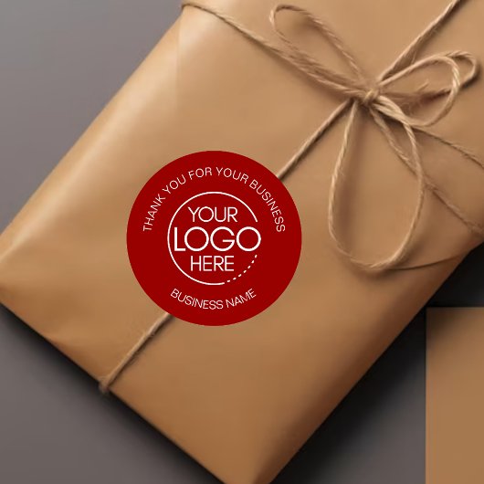 Sticker Rond Le Merci rouge des entreprises de Crimson