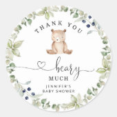 Sticker Rond Le Merci verdoyant se méfie beaucoup (Devant)