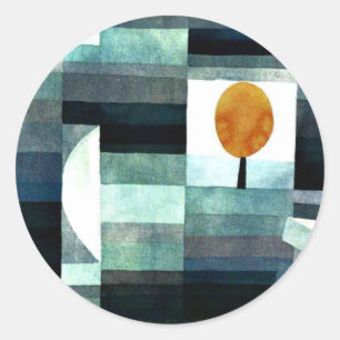 Sticker Rond Le messager de l'automne par Paul Klee