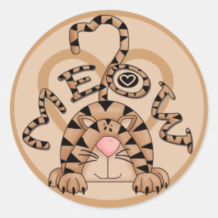 Sticker Rond Le miaou de chat