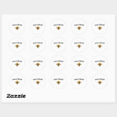 Sticker Rond Le miel est mon or (Feuille)
