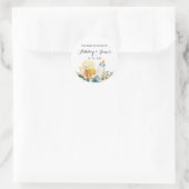 Sticker Rond Le mignon bébé garçon brasse le Baby shower des Ch (Sac)