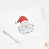 Sticker Rond Le mignon Père Noël (Enveloppe)