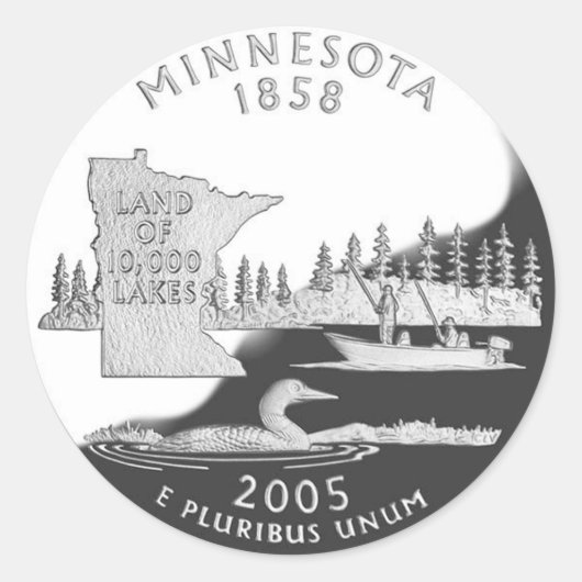 Sticker Rond Le Minnesota (Devant)