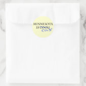 Sticker Rond Le Minnesota est Cool - et froid ! (Sac)