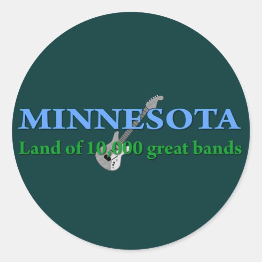Sticker Rond Le Minnesota - terre de 10.000 bandes (Devant)