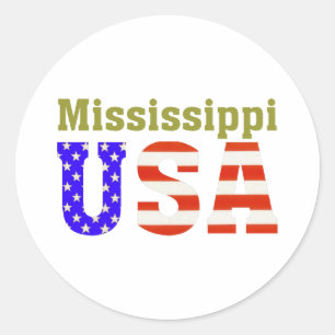 Sticker Rond Le Mississippi Etats-Unis !