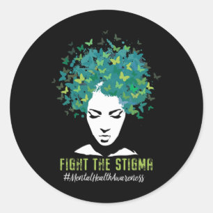 Sticker Rond Le Mois De Sensibilisation À La Santé Mentale Lutt