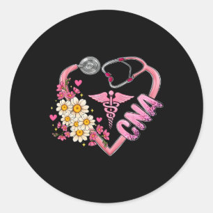 Sticker Rond Le Mois Du Cancer Du Sein De L'Infirmière L'Infirm