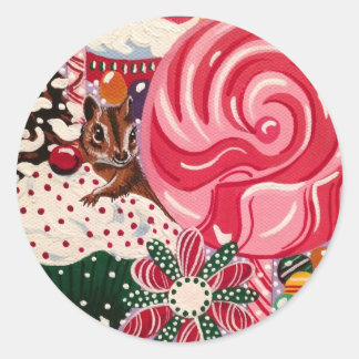 Sticker Rond "Le monde de la menthe poivrée de Mme Elizabeth"