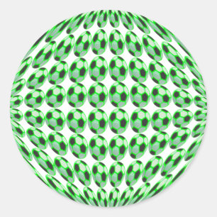 Sticker Rond Le monde de l'autocollant vert de ballons de