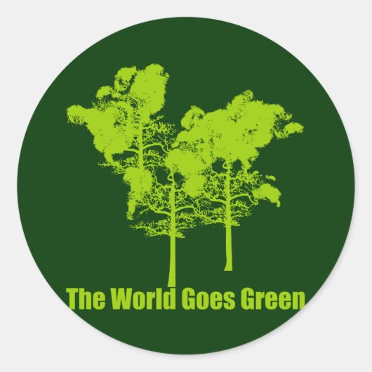 Sticker Rond Le monde devient écossais (Devant)
