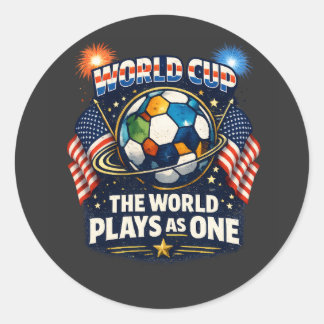 Sticker Rond Le Monde Joue Comme Un Seul – Coupe du Monde de la