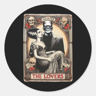 Sticker Rond Le Monster Frankenstein Et Marier Les Amateurs Tar