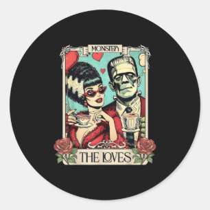 Sticker Rond Le Monster Frankenstein Et Marier Les Amateurs Tar