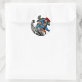 Sticker Rond Le monstre de Superman Fights (Sac)