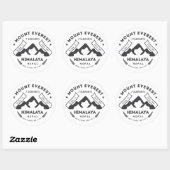 Sticker Rond Le mont Everest (Feuille)